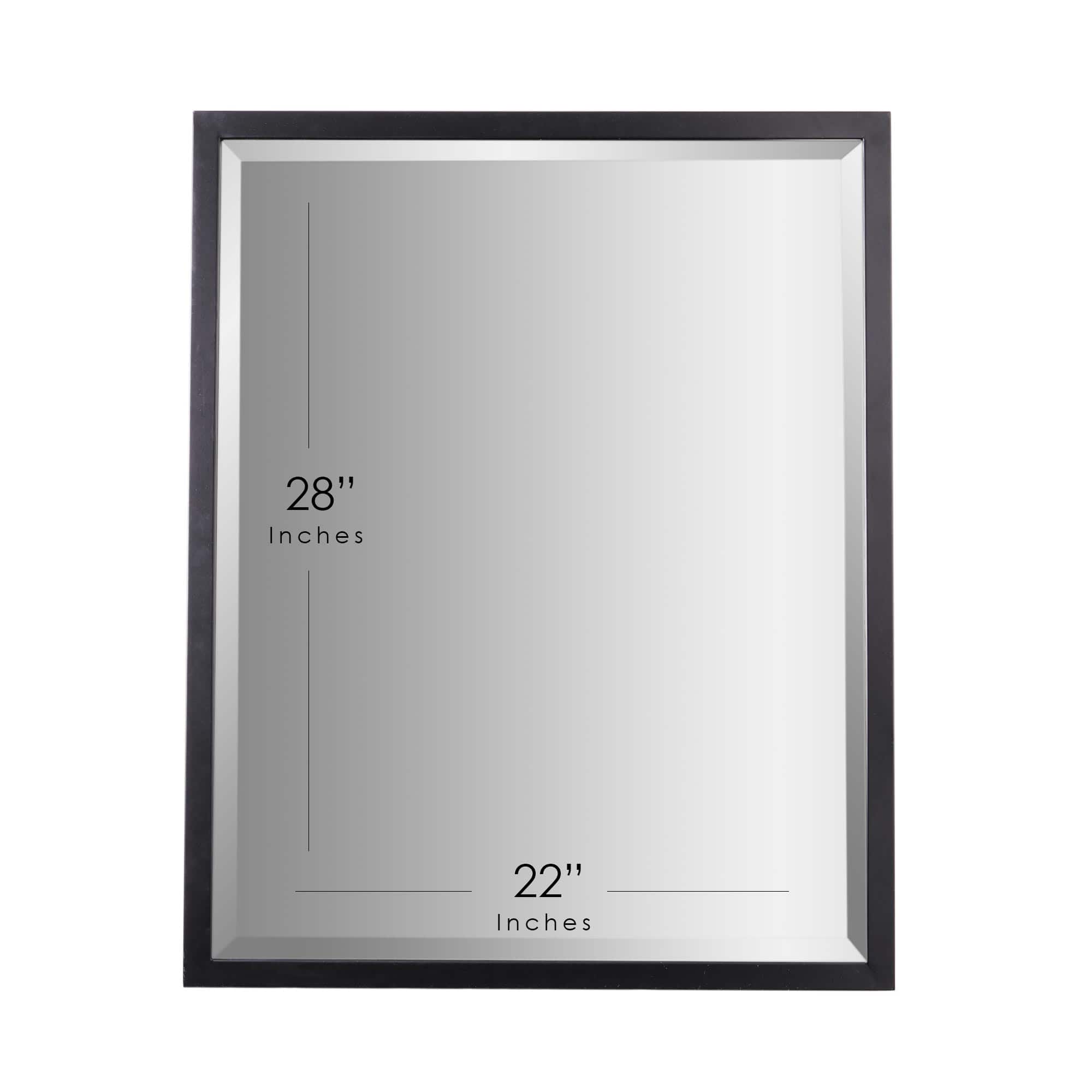 Head West Metal Framed Beveled Edge Rectangular Vanity Wall Mirror